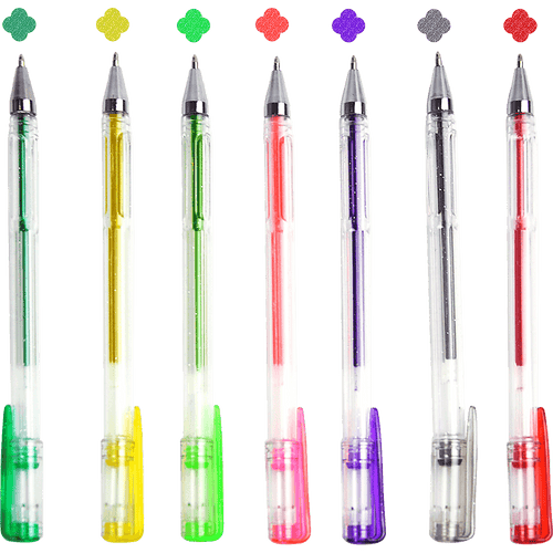 Glitter Gel Pens (100 pack) with 2.5X More Ink - Craft, Kids & Adult Colouring