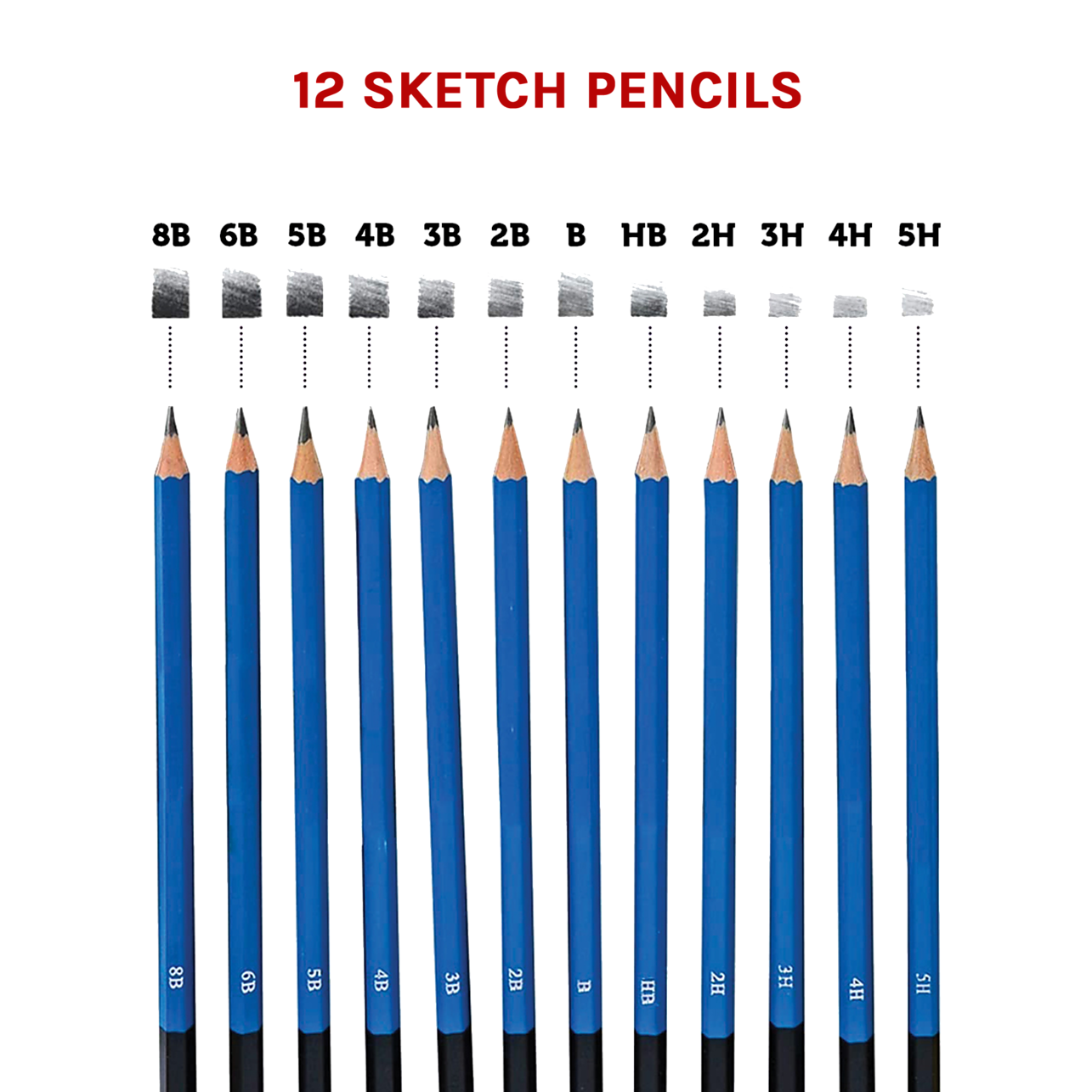 Art Sketch Pencils Drawing Set - 72pcs