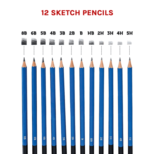 Art Sketch Pencils Oil Drawing Colouring Graphite Charcoal Pencil Set 72pcs/set
