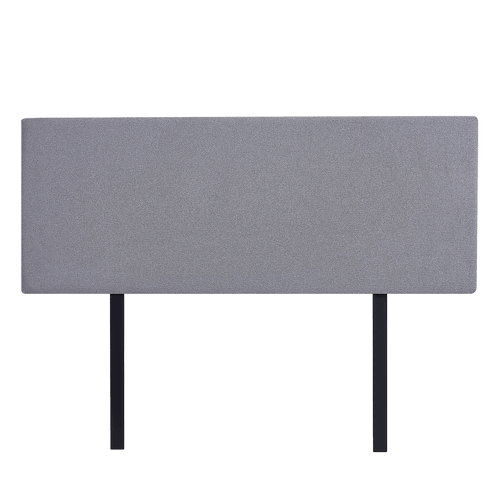 Rectangular Double Bed Deluxe Headboard Bedhead Linen Fabric Slate Ash 