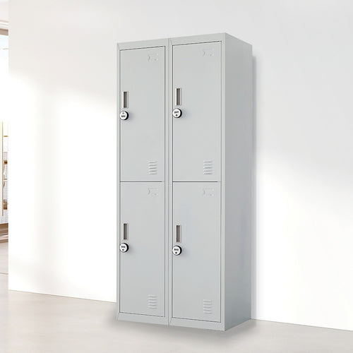 2x2 Door Grey Metal Locker – Secure Storage with 4-Digit Combination Lock