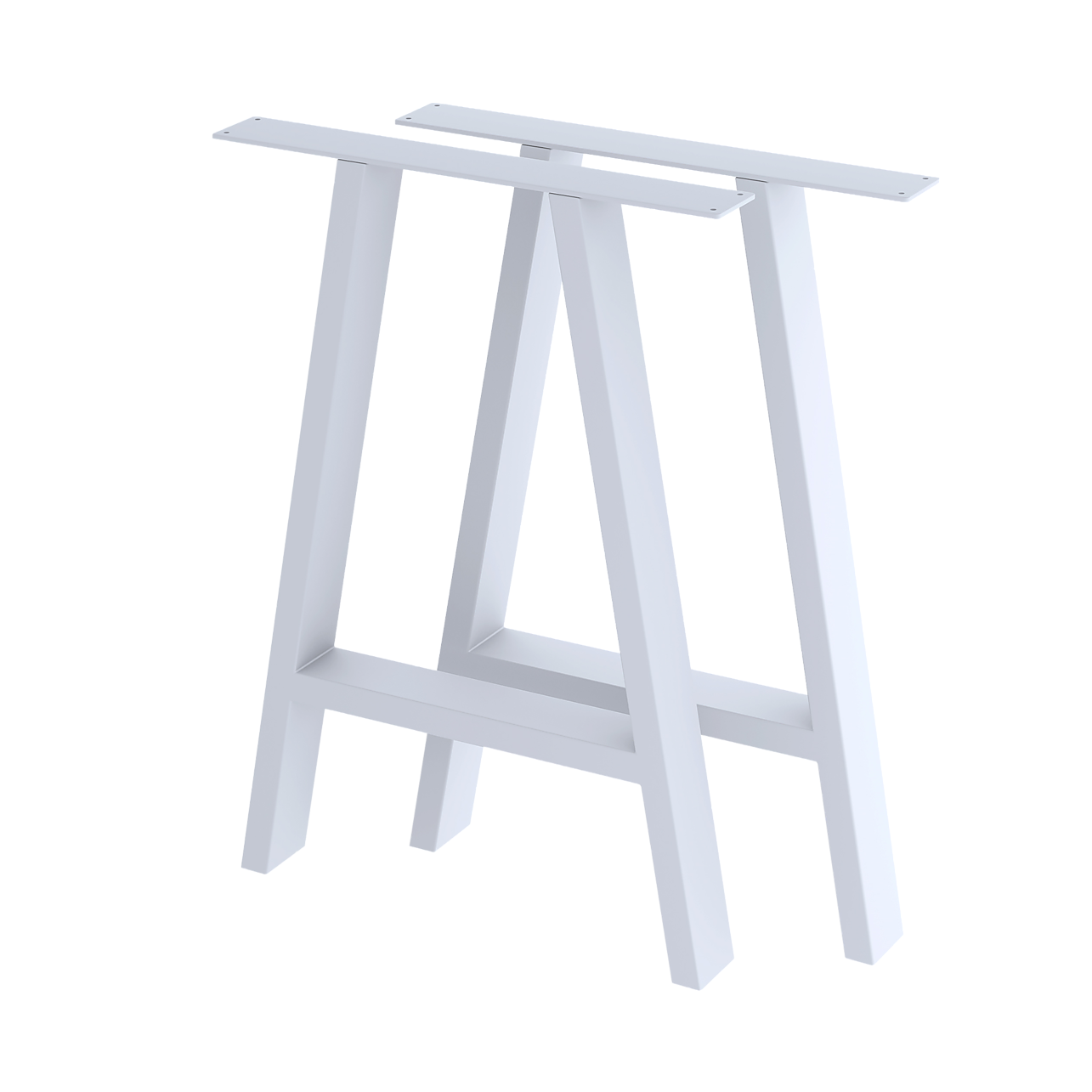 2x Rustic Dining Table Legs Steel Industrial Vintage 71cm White Furniture Home Furniture