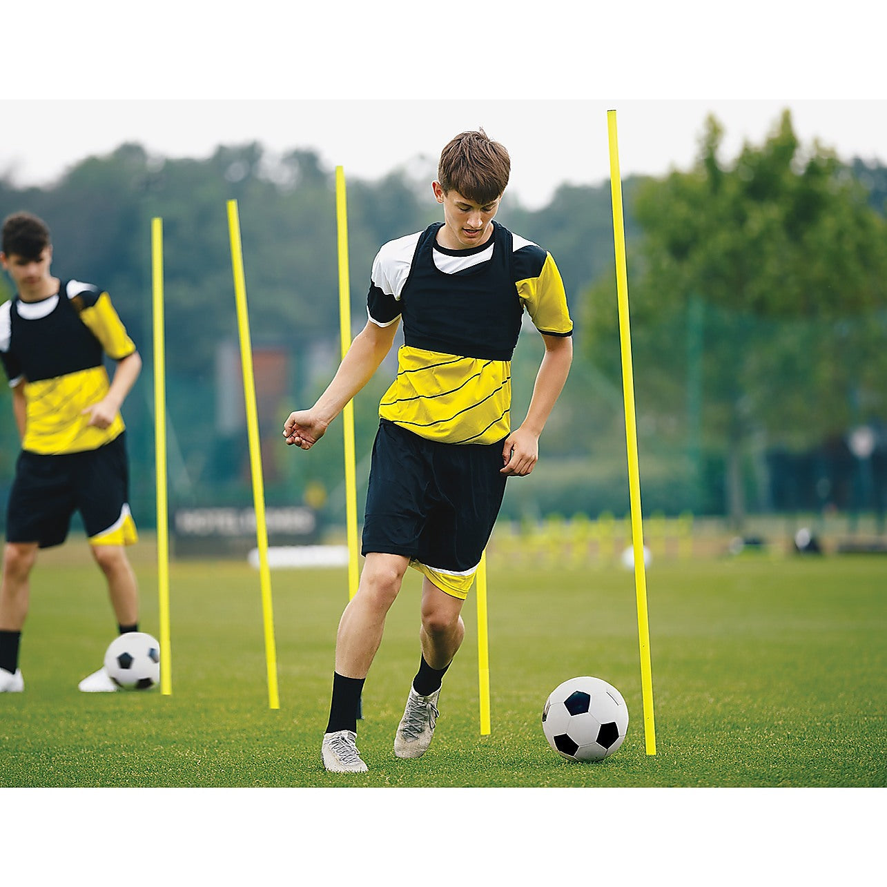 Traffic Cone Pole Set: Football Training Equipment