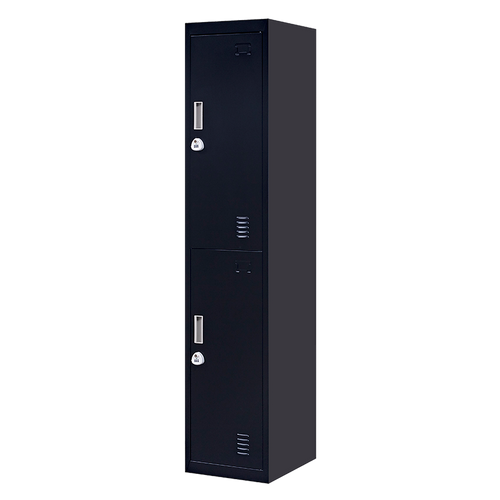 2-Door Black Locker Cabinet 3-Digit Combination Lock – Secure & Durable