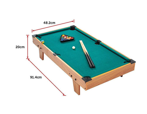 Kids Mini Billiard Table Game Toy Wooden Snooker Pool Home Fun Birthday Gift