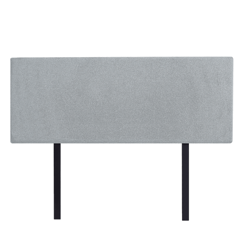 Linen Fabric Rectangular Queen Bed Deluxe Headboard Bedhead Stone Grey 