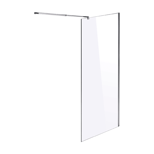 120 x 200cm Frameless 10mm Safety Glass Shower Screen in Square CHROME