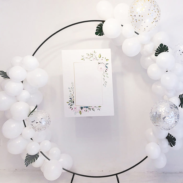 2M Wedding Hoop Round Arch Backdrop Flower Display Black