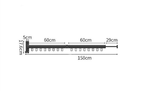 Foldable Wall Hanging Clothes Drying Rack Clothes Balcony Retractable Hanger