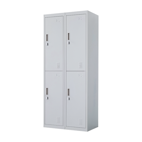 2x2 Door Grey Metal Locker – Secure Storage with Padlock-operated