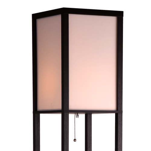 Shelf Floor Lamp - Shade Diffused Light Source with Open-Box Shelves