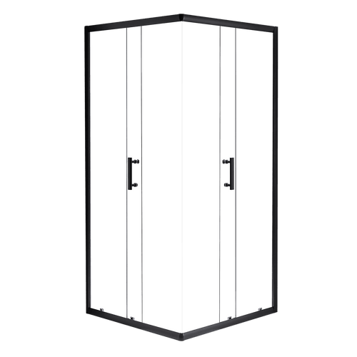 1000 x 800mm Sliding Door Nano Safety Glass Shower Screen in Black