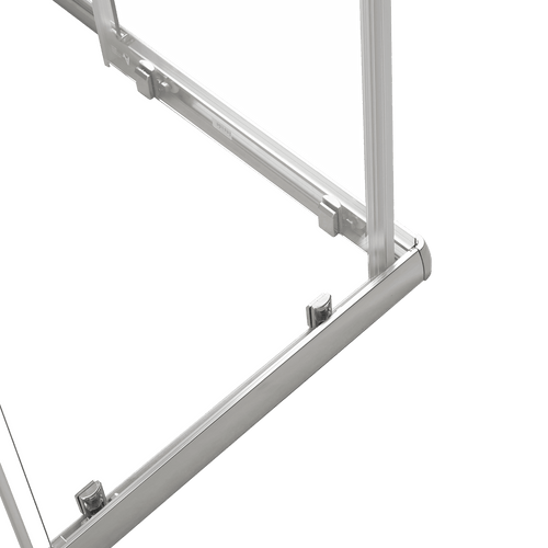 900 x 100mm Sliding Door Nano Safety Glass Shower Screen in CHROME