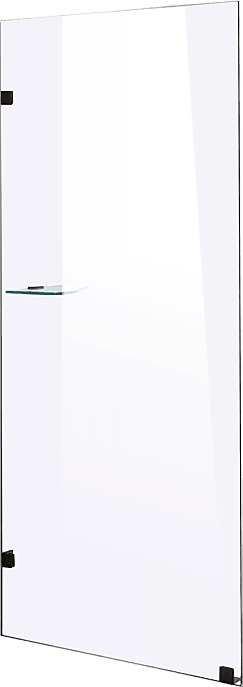 70 x 200cm Frameless 10mm Safety Glass Shower Screen BLACK